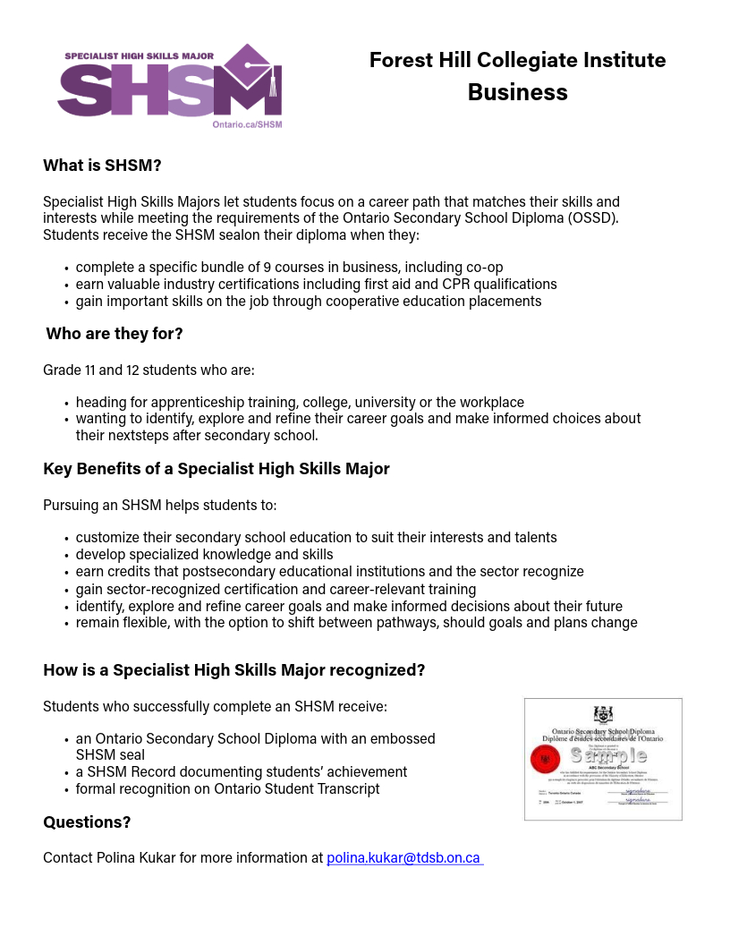 FHCI SHSM info sheet 2024-1